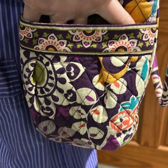 Vera Bradley Retired Plum Crazy Shoulder Bag Tote - Picture 3 of 10